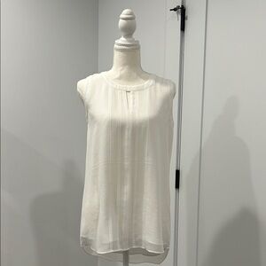 CAbi White Sleeveless Blouse